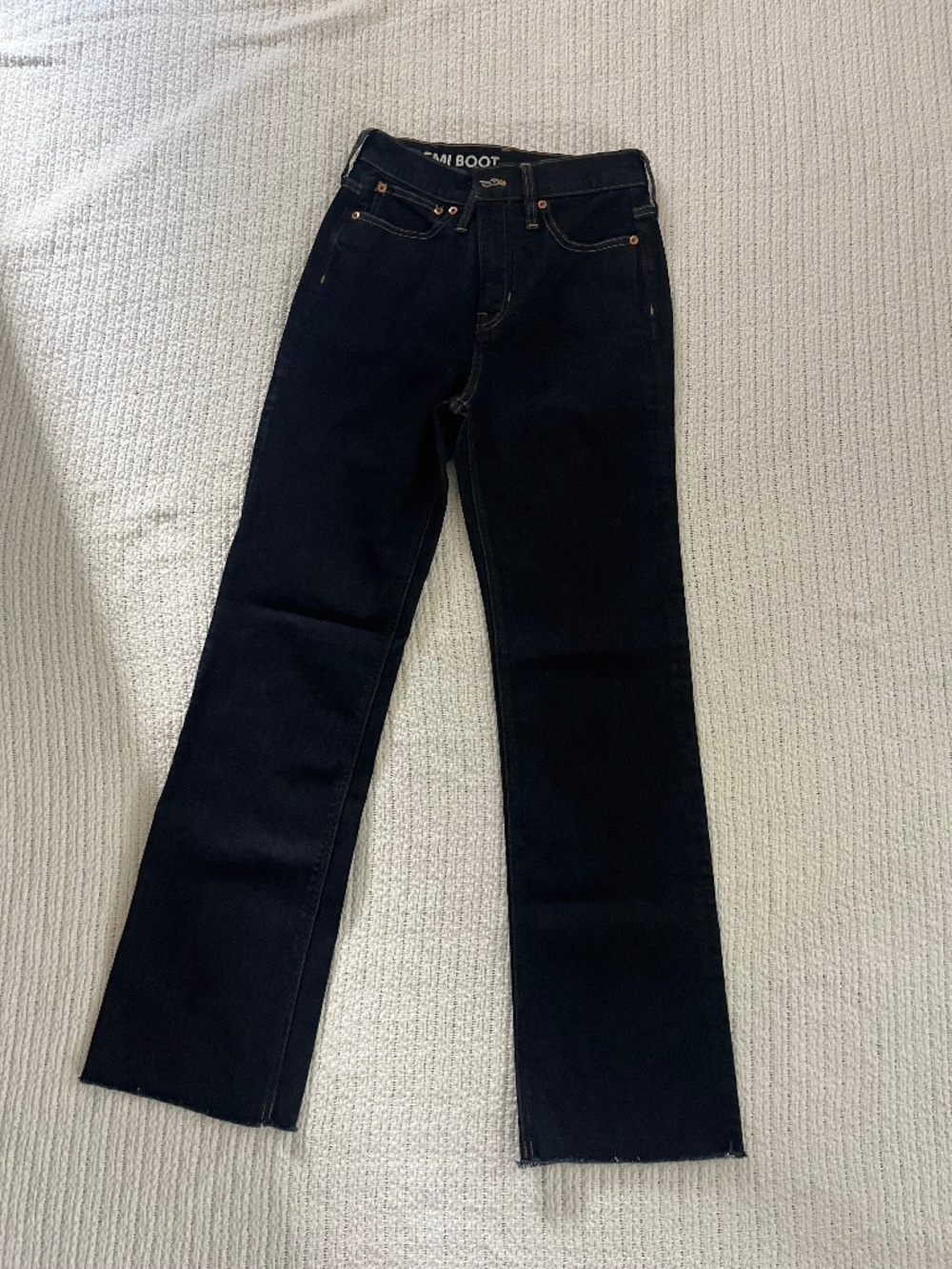 J. Crew Dark Wash Slim Demi Boot Jean